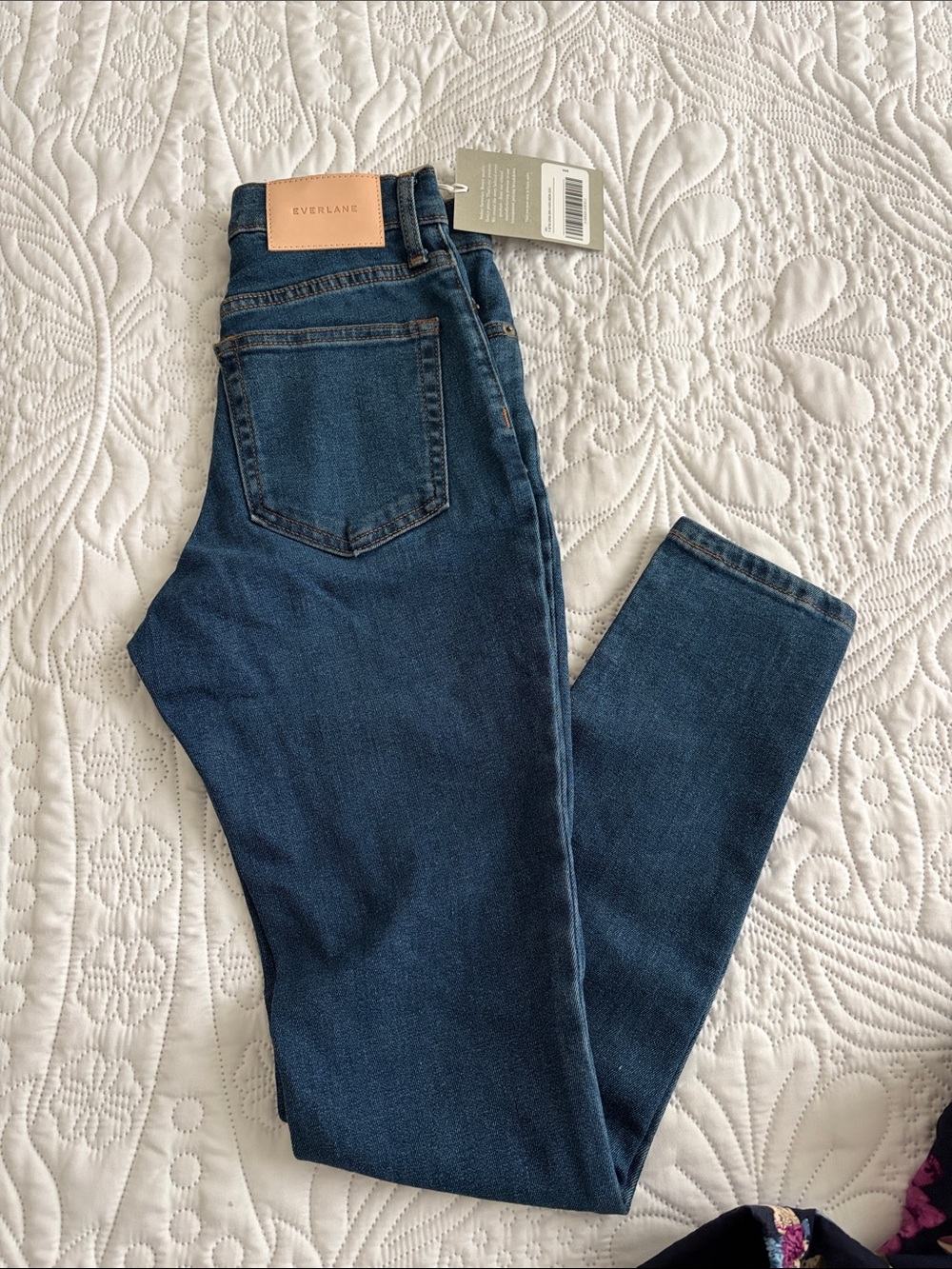 Everlane Dark Blue High-Rise Skinny Jeans